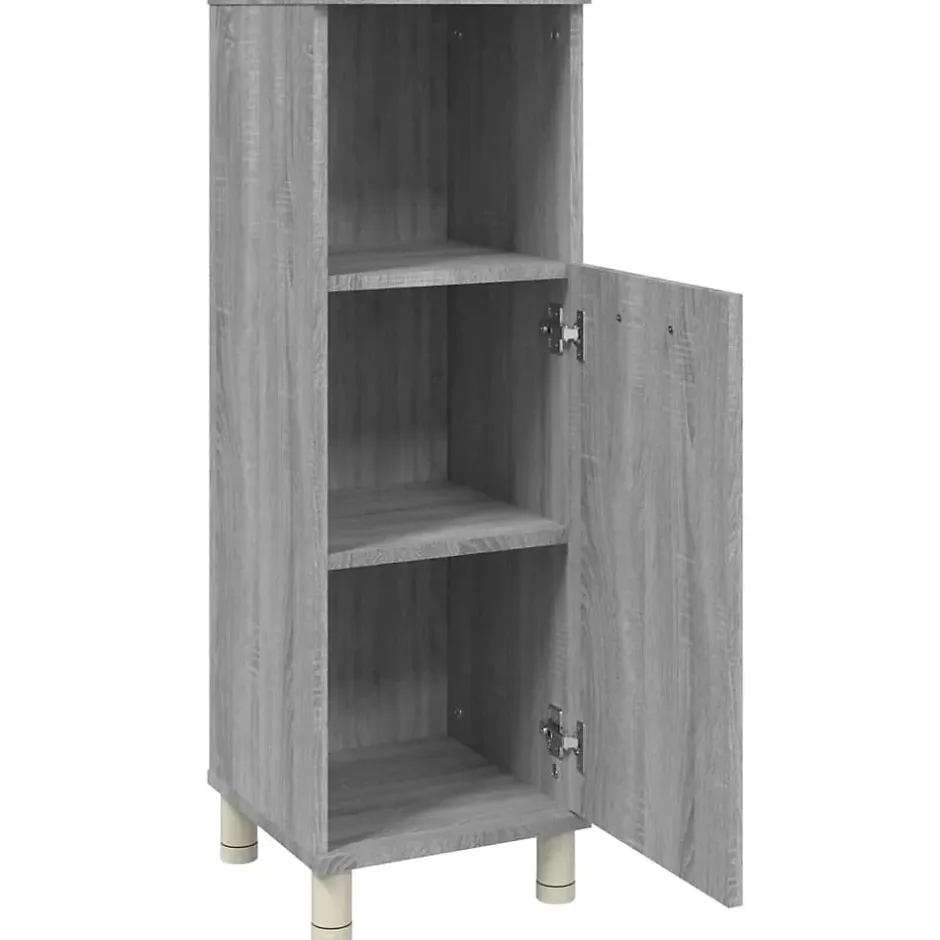 Vidaxl Armoire de bain Sonoma gris 30x30x95 cm Bois d'ingénierie* Meuble Wc