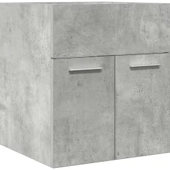 Vidaxl Armoire de lavabo de salle de bain gris béton 41x38,5x46 cm