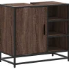 Vidaxl Armoire de lavabo de salle de bain chêne marron 65x33x60 cm