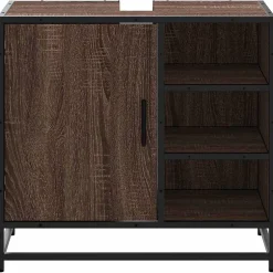 Vidaxl Armoire de lavabo de salle de bain chêne marron 65x33x60 cm