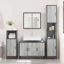 Vidaxl Armoire de lavabo de salle de bain sonoma gris 90x33x60 cm