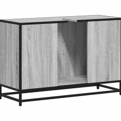 Vidaxl Armoire de lavabo de salle de bain sonoma gris 90x33x60 cm