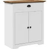 Vidaxl Armoire de lavabo de salle de bain BODO blanc marron 70x35x80cm