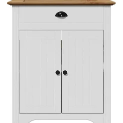 Vidaxl Armoire de lavabo de salle de bain BODO blanc marron 70x35x80cm