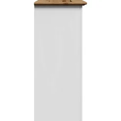 Vidaxl Armoire de lavabo de salle de bain BODO blanc marron 70x35x80cm