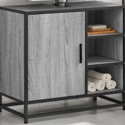 Vidaxl Armoire de lavabo de salle de bain sonoma gris 65x33x60 cm* Meuble Wc