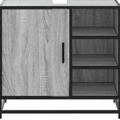 Vidaxl Armoire de lavabo de salle de bain sonoma gris 65x33x60 cm* Meuble Wc