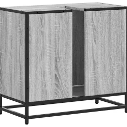 Vidaxl Armoire de lavabo de salle de bain sonoma gris 65x33x60 cm* Meuble Wc