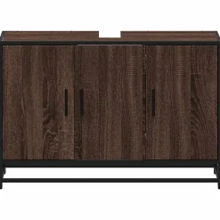 Vidaxl Armoire de lavabo de salle de bain chêne marron 90x33x60 cm