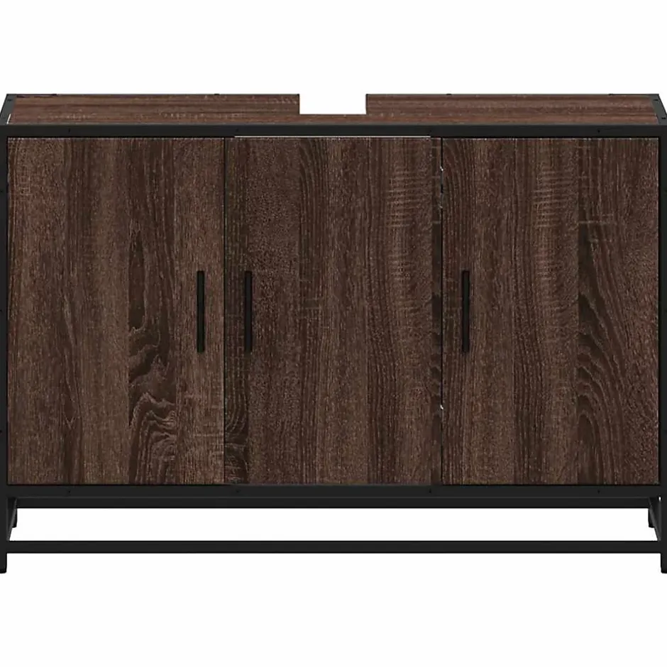 Vidaxl Armoire de lavabo de salle de bain chêne marron 90x33x60 cm