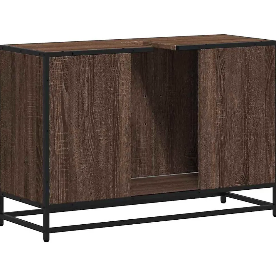 Vidaxl Armoire de lavabo de salle de bain chêne marron 90x33x60 cm