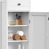 Giantex Armoire de Rangement pour Salle de Bain Meuble de Toilette sur Pied en MDF avec Tiroir et 2 Etagere Reglable a Hauteurs* Armoire De Salle De Bains|Meuble De Salle De Bains Faible Profondeur