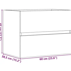Vidaxl Armoire de salle de bain gris béton bois d'ingénierie