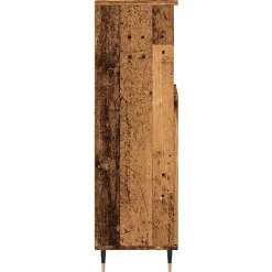 Vidaxl Armoire de salle de bain vieux bois 30x30x100cm bois ingénierie* Meuble Wc