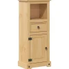 Vidaxl Armoire de salle de bain Corona 45x33x110 cm bois de pin massif