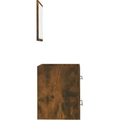 Vidaxl Armoire de salle de bain avec miroir Chêne fumé 41x38,5x48 cm* Meuble Wc