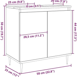 Vidaxl Armoire de salle de bain vieux bois 58x33x60 cm bois ingénierie