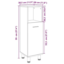 Vidaxl Armoire de salle de bain chêne sonoma 30,5x30x95 cm* Meuble Wc