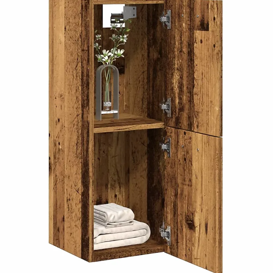 Vidaxl Armoire de salle de bain suspendue vieux bois bois d'ingénierie* Meuble Wc