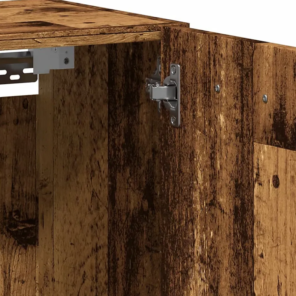 Vidaxl Armoire de salle de bain suspendue vieux bois bois d'ingénierie* Meuble Wc