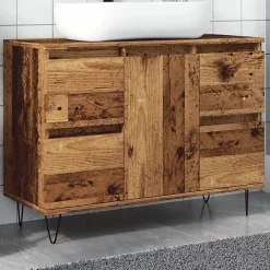 Vidaxl Armoire de salle de bain vieux bois 80x33x60 cm bois ingénierie* Meuble Wc
