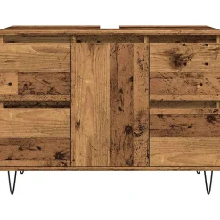 Vidaxl Armoire de salle de bain vieux bois 80x33x60 cm bois ingénierie* Meuble Wc