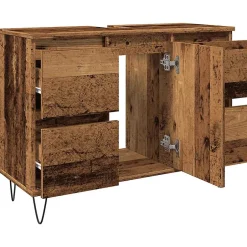 Vidaxl Armoire de salle de bain vieux bois 80x33x60 cm bois ingénierie* Meuble Wc