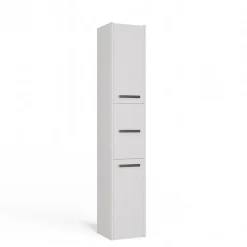 3xE Living Armoire de salle de bain, blanc mat, 170 x 30 x 30 cm