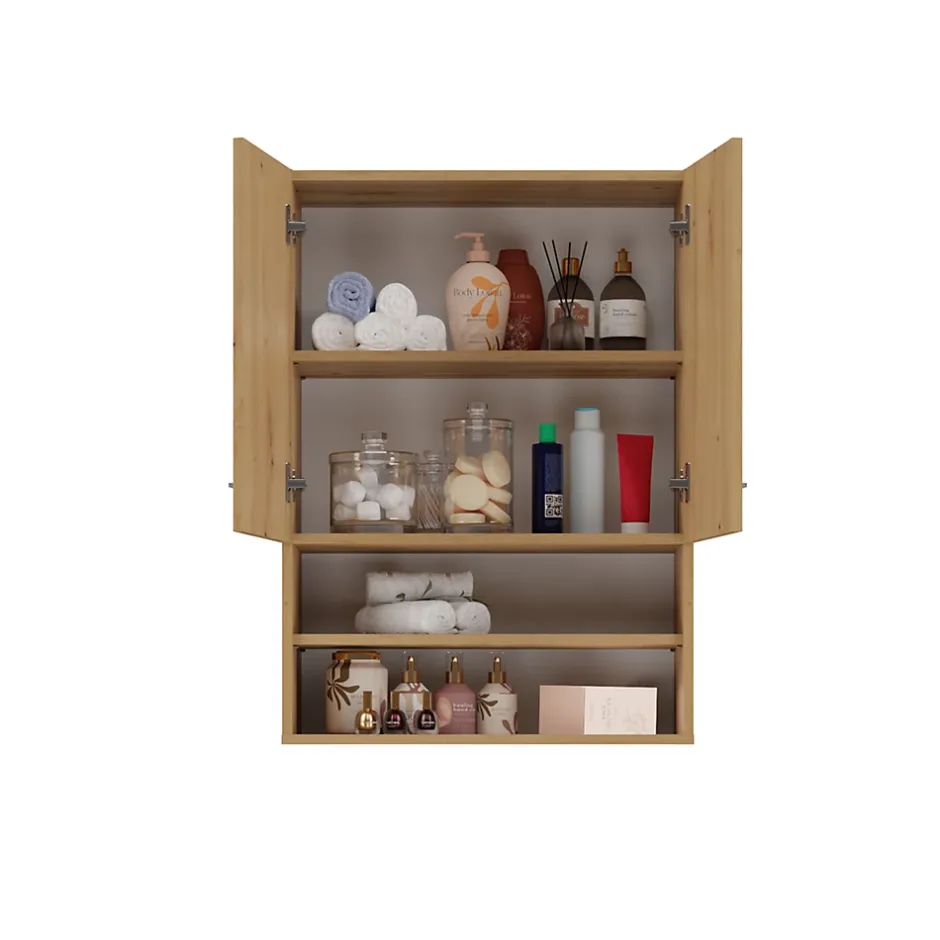 3xE Living Armoire de salle de bain pour machine à laver, 30 x 64 x 90 cm, chêne artisanal