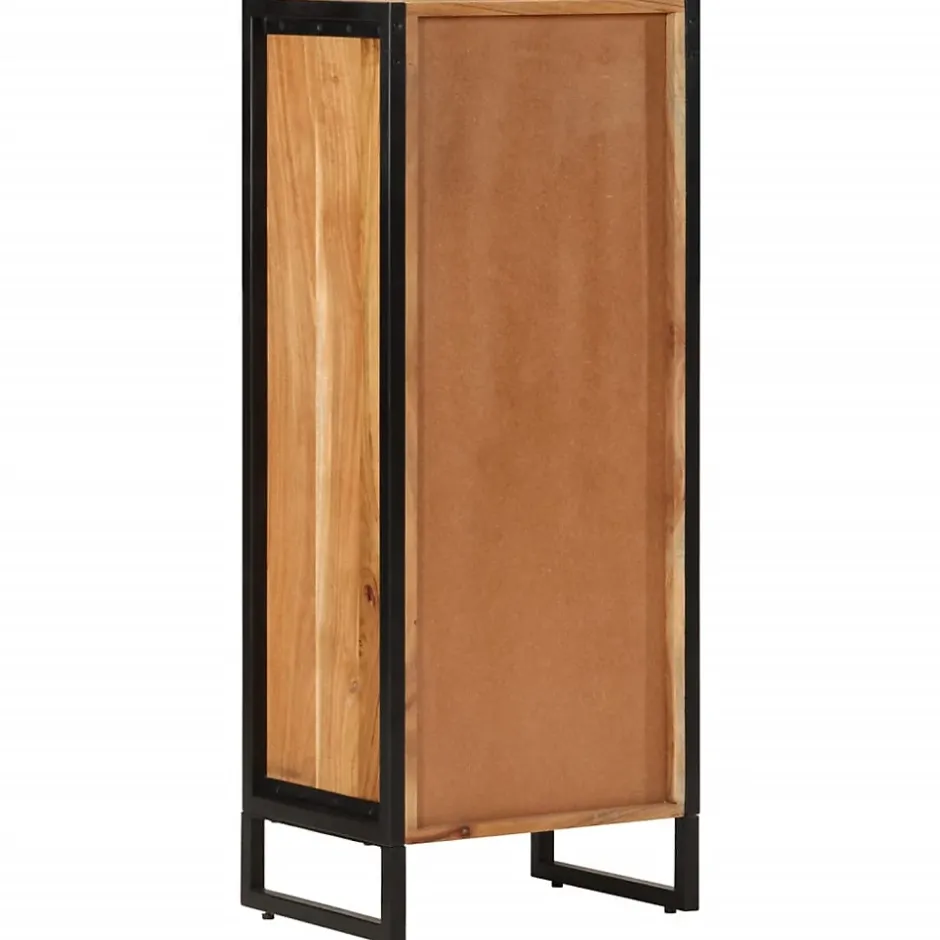 Vidaxl Armoire de salle de bain bois massif d'acacia et fer* Meuble Wc
