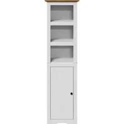 Vidaxl Armoire de salle de bain BODO blanc et marron 44x30x160 cm* Meuble Wc