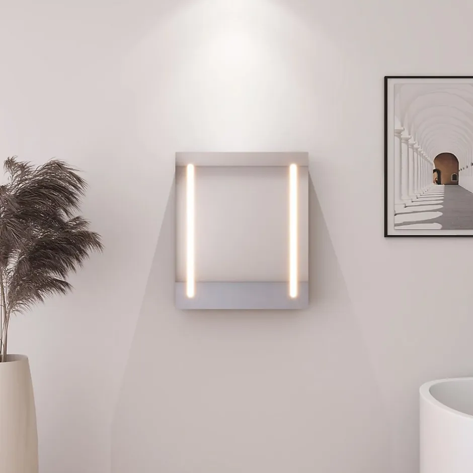 Dileci Armoire de salle de bain à miroir LED 55 x 15 x 65cm -* Armoire De Toilette