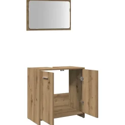 Vidaxl Armoire de salle de bain avec miroir chêne artisanal* Meuble Wc