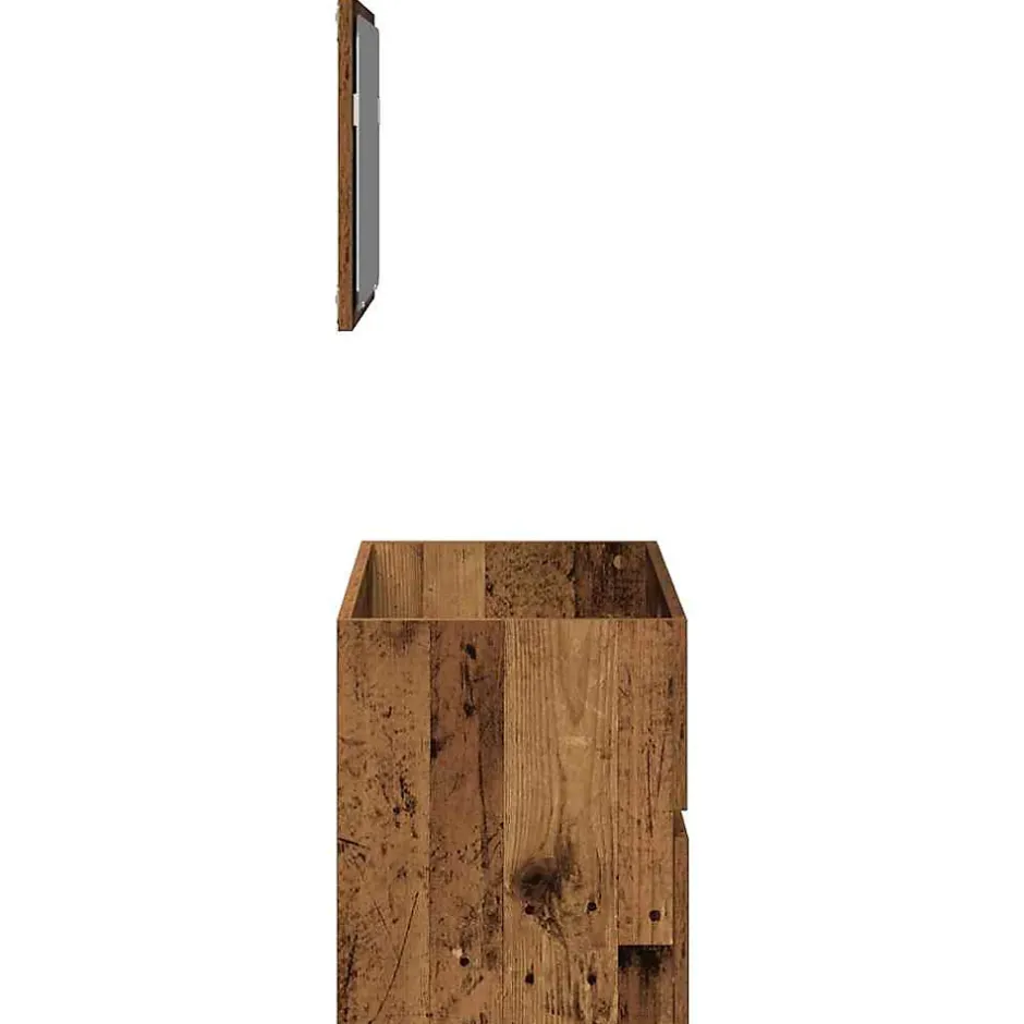 Vidaxl Armoire de salle de bain et miroir vieux bois bois d'ingénierie