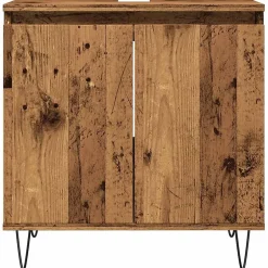 Vidaxl Armoire de salle de bain vieux bois 58x33x60 cm bois ingénierie