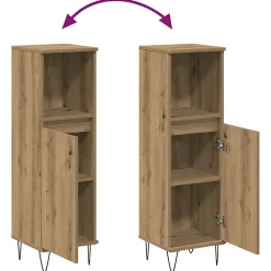 Vidaxl Armoire de salle de bain chêne artisanal 30x30x100 cm* Meuble Wc
