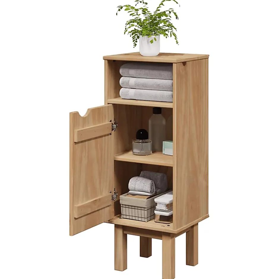 Vidaxl Armoire de salle de bain "OTTA" 35x30x90 cm bois massif de pin