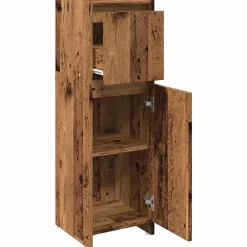 Vidaxl Armoire de salle de bain vieux bois 30x30x95 cm bois ingénierie
