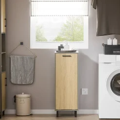 Sobuy Armoire de Salle de Bain, Armoire à Linge, Corbeille à Linge, BZR132-NG,* Armoire De Salle De Bains