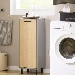 Sobuy Armoire de Salle de Bain, Armoire à Linge, Corbeille à Linge, BZR132-NG,* Armoire De Salle De Bains