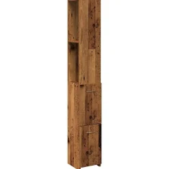 Vidaxl Armoire de salle de bain vieux bois 25x25x170cm bois ingénierie