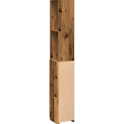 Vidaxl Armoire de salle de bain vieux bois 25x25x170cm bois ingénierie