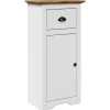 Vidaxl Armoire de salle de bain BODO blanc et marron 44x30x90 cm