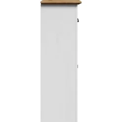 Vidaxl Armoire de salle de bain BODO blanc et marron 44x30x90 cm