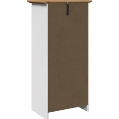 Vidaxl Armoire de salle de bain BODO blanc et marron 44x30x90 cm