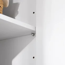Sobuy Armoire de Salle de Bain Sac à Linge, Portes, 2 Paniers à Linge, BZR150-W,