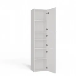 3xE Living Armoire de salle de bain, blanc mat, 170 x 40 x 30 cm* Armoire De Salle De Bains