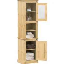 Vidaxl Armoire de salle de bain Corona 50x40x185 cm bois de pin massif