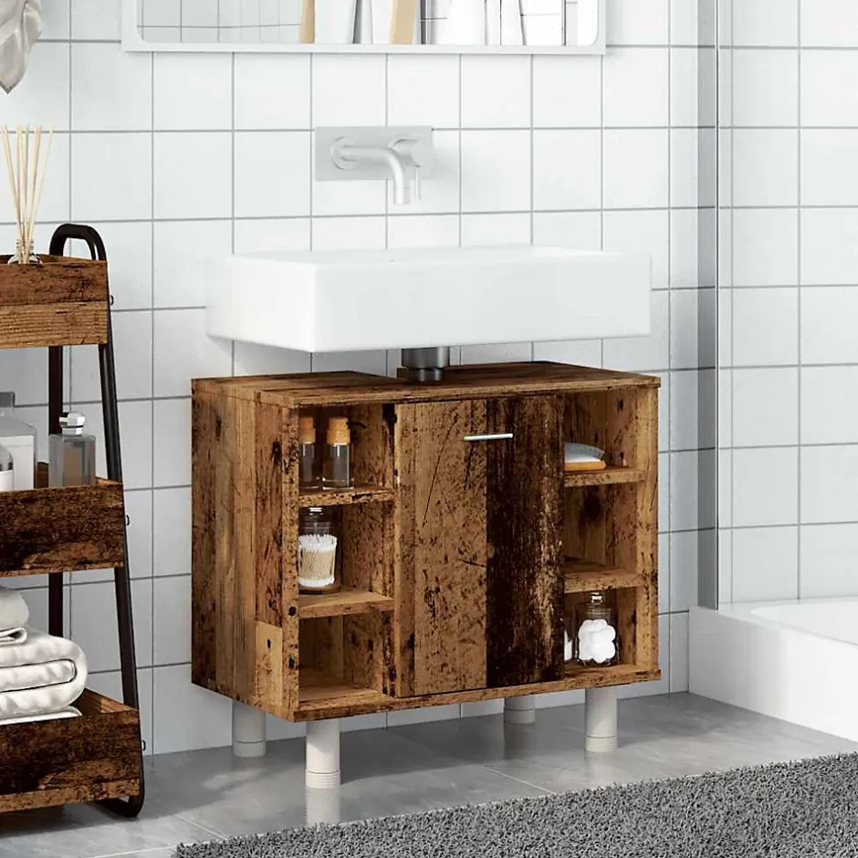 Vidaxl Armoire de salle de bain vieux bois 60x32x53,5 cm