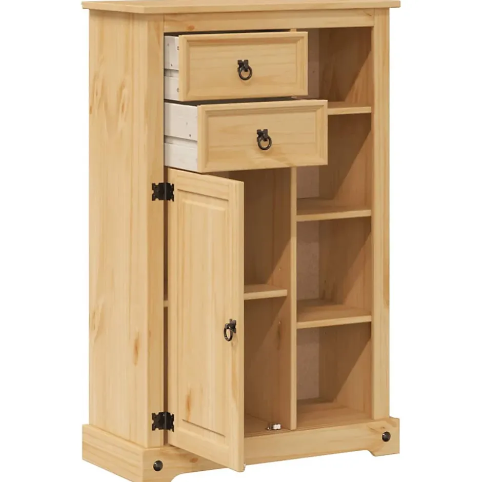 Vidaxl Armoire de salle de bain Corona 70x33x110 cm bois de pin massif